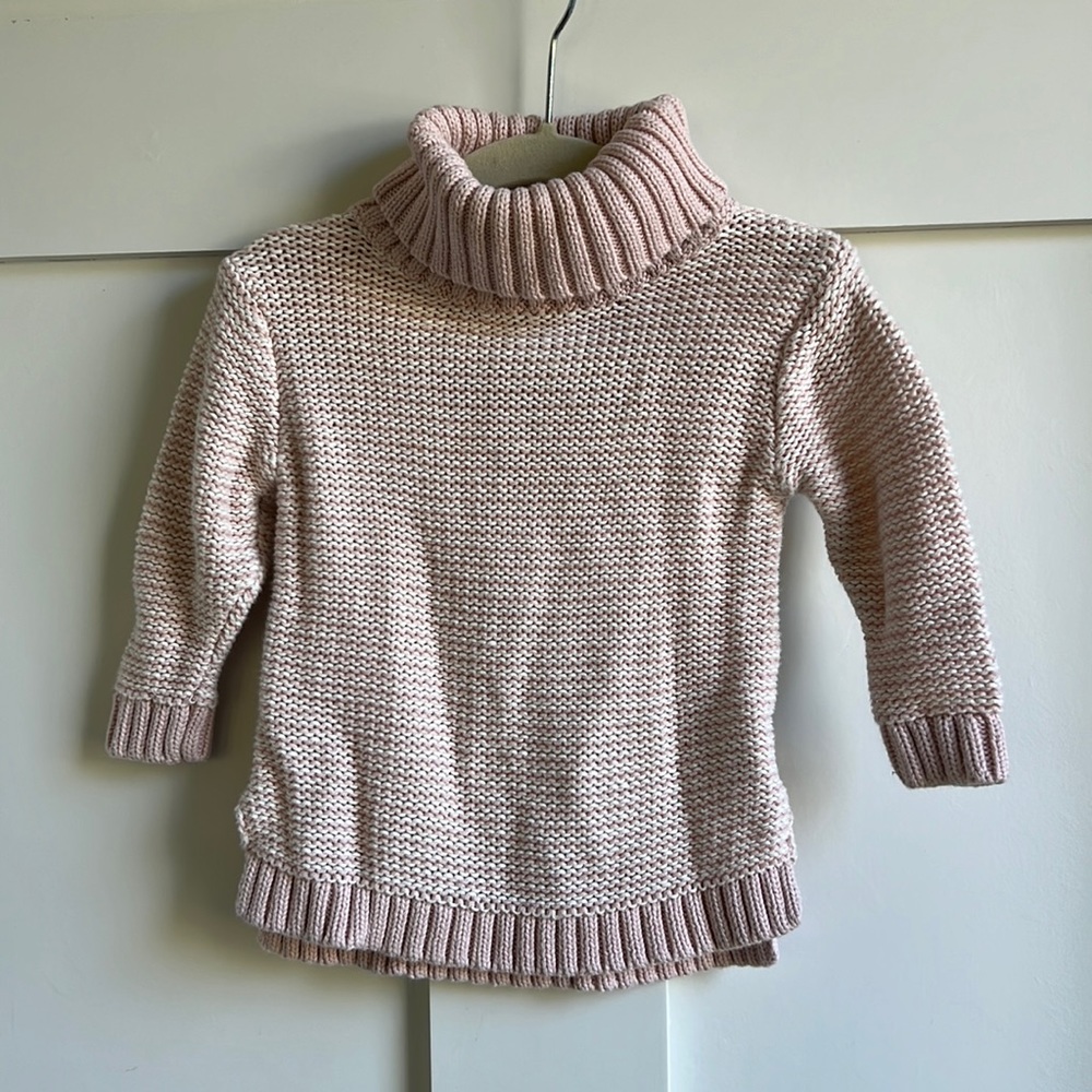 Old Navy Pink and White Stripe Sweater
